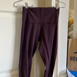 Lululemon wunder under purple leggings